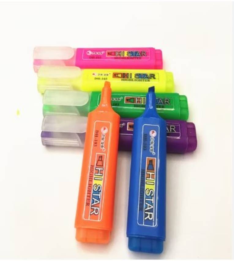 Lot 4 Marqueurs fluorescent Surligneur Textliner avec stylo Bic de 4 couleurs gratuit